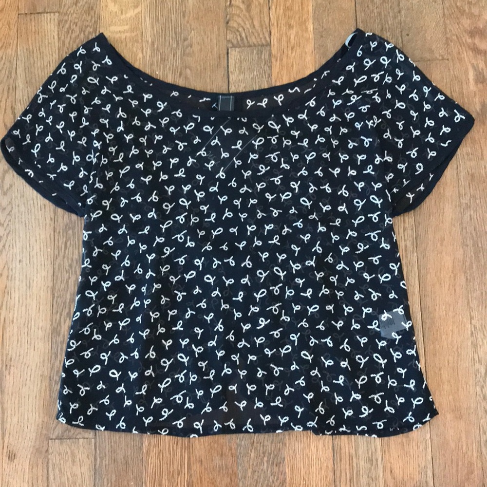 Sheer Button Back Top